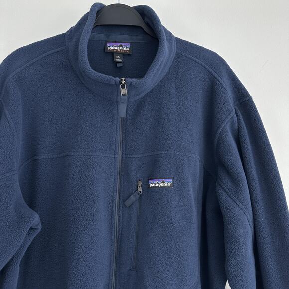 Patagonia Classic Synchilla Jacket Mens 2XL Navy Fleece Full Zip Pockets Outdoor - Picture 2 of 11